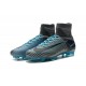 Nike Mercurial Superfly V FG Firm Ground Soccer Shoes Grey Blue Black