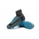Nike Mercurial Superfly V FG Firm Ground Soccer Shoes Grey Blue Black