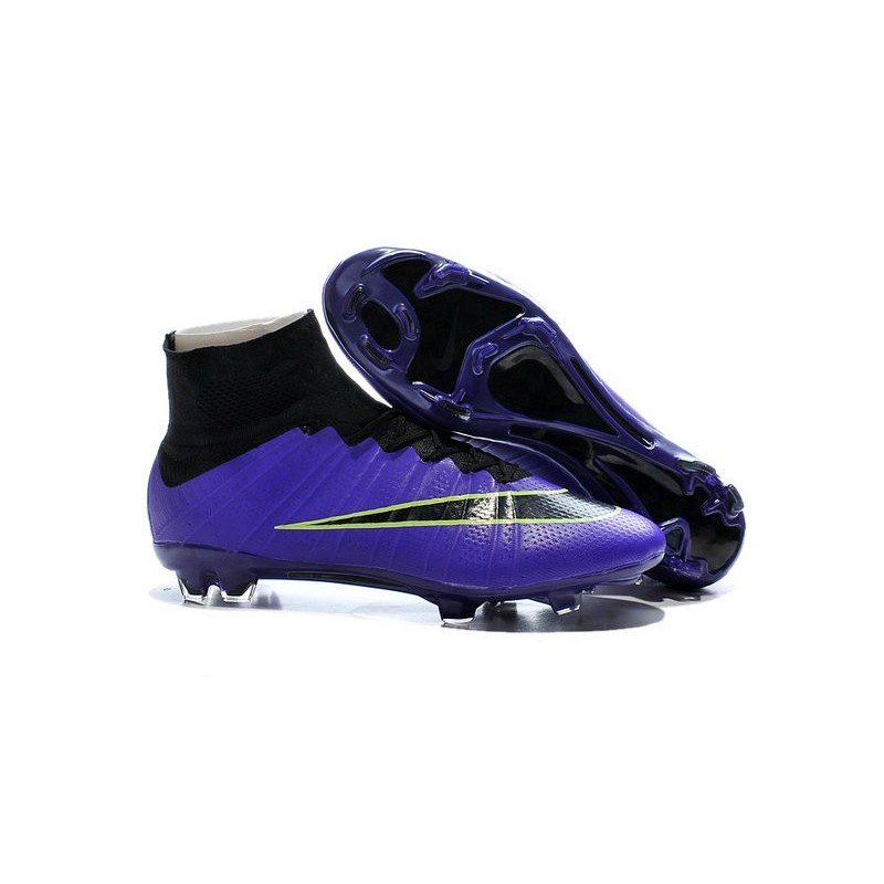 purple and black cleats