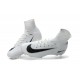 Nike Mercurial Superfly V FG Firm Ground Soccer Shoes White Black