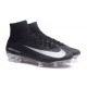 Nike Mercurial Superfly V FG Firm Ground Soccer Shoes Black Silver