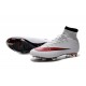 New Nike Mercurial Superfly CR7 FG Firm Ground Cleats White Red