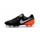 Nike Tiempo Legend VI ACC FG K-leather Football Boots Black Orange White