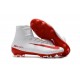 Nike Mercurial Superfly V FG Firm Ground Soccer Shoes White Red
