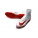 Nike Mercurial Superfly V FG Firm Ground Soccer Shoes White Red