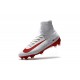 Nike Mercurial Superfly V FG Firm Ground Soccer Shoes White Red