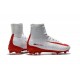 Nike Mercurial Superfly V FG Firm Ground Soccer Shoes White Red