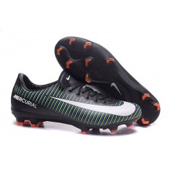 Nike Mercurial Vapor 11 FG Firm Ground Football Shoes Black White Electric Green