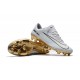 Nike Mercurial Vapor Vitórias 11 CR7 FG Firm Ground Soccer Shoes White Gold