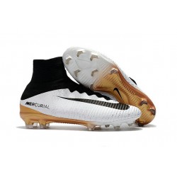 News Nike Mercurial Superfly V FG Boots White Gold Black