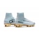 Nike Mercurial Superfly V CR7 Vitórias FG Top Soccer Shoes White Golden