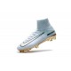 Nike Mercurial Superfly V CR7 Vitórias FG Top Soccer Shoes White Golden
