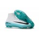 Nike Mercurial Superfly V FG Top Soccer Shoes White Blue Black
