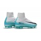 Nike Mercurial Superfly V FG Top Soccer Shoes White Blue Black
