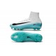 Nike Mercurial Superfly V FG Top Soccer Shoes White Blue Black