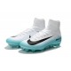 Nike Mercurial Superfly V FG Top Soccer Shoes White Blue Black