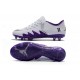 Neymar Jordan Nike Hypervenom Phinish FG Firm Ground Soccer Cleats White Purple