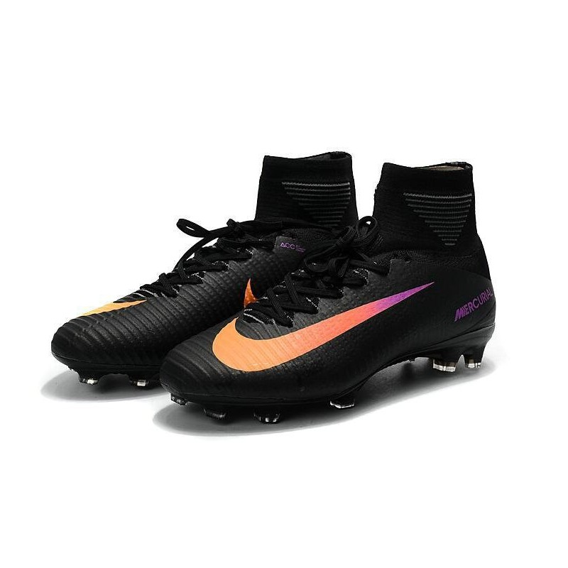 black and orange mercurial cleats