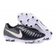 Nike Tiempo Legend VII FG k-Leather Soccer Cleats Black White Gold