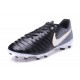 Nike Tiempo Legend VII FG k-Leather Soccer Cleats Black White Gold