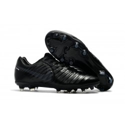 Nike Tiempo Legend VII FG K-Leather Soccer Cleats All Black