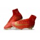 Nike Mercurial Superfly 5 FG 2017 New Firm Ground Boot - Red Golden CR7