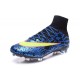 Nike Mercurial Superfly FG New Soccer Cleat Blue Yellow