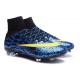 Nike Mercurial Superfly FG New Soccer Cleat Blue Yellow