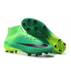 Nike Mercurial Superfly 5 FG 2017 New Firm Ground Boot - Green Black