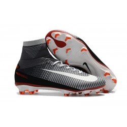 Nike Mercurial Superfly V FG Mens Soccer Cleat - Black Gray White