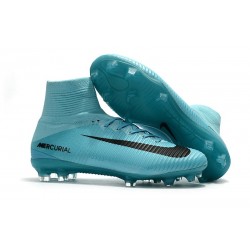 Nike Mercurial Superfly V FG Mens Soccer Cleat - Blue Black