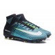 Nike Mercurial Superfly V FG Mens Soccer Cleat - Blue White Yellow