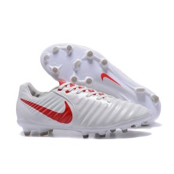 Nike Tiempo Legend VII FG K-Leather Soccer Cleats White Red