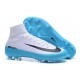 Nike Mercurial Superfly V FG Mens Soccer Cleat - White Blue Black
