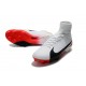 Nike Mercurial Superfly V FG Mens Soccer Cleat - White Black Red