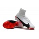 Nike Mercurial Superfly V FG Mens Soccer Cleat - White Black Red