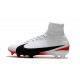 Nike Mercurial Superfly V FG Mens Soccer Cleat - White Black Red