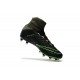 New Flyknit Nike Hypervenom Phantom 3 DF FG Soccer Boot - Black Green
