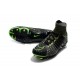 New Flyknit Nike Hypervenom Phantom 3 DF FG Soccer Boot - Black Green