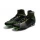 New Flyknit Nike Hypervenom Phantom 3 DF FG Soccer Boot - Black Green