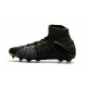 New Flyknit Nike Hypervenom Phantom 3 DF FG Soccer Boot - Black Green