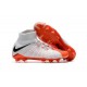 New Flyknit Nike Hypervenom Phantom 3 DF FG Soccer Boot - White Orange
