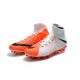 New Flyknit Nike Hypervenom Phantom 3 DF FG Soccer Boot - White Orange