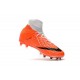 New Flyknit Nike Hypervenom Phantom 3 DF FG Soccer Boot - White Orange