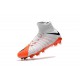 New Flyknit Nike Hypervenom Phantom 3 DF FG Soccer Boot - White Orange