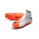 New Flyknit Nike Hypervenom Phantom 3 DF FG Soccer Boot - White Orange