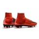 Nike Men Mercurial Superfly 5 FG ACC Boots Red Black