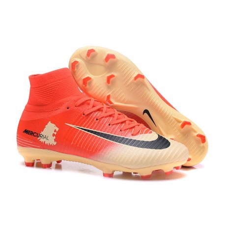 Nike Men Mercurial Superfly 5 FG ACC Boots Red Gold