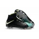 New Flyknit Nike Hypervenom Phantom 3 DF FG Soccer Boot - Black Blue