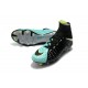 New Flyknit Nike Hypervenom Phantom 3 DF FG Soccer Boot - Black Blue